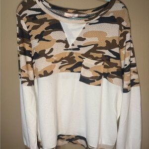 Camouflage Long Sleeve Sweater​